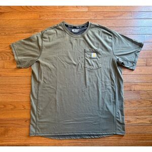 Carhartt Force Relaxed Fit Olive Green Pocket Tee XL